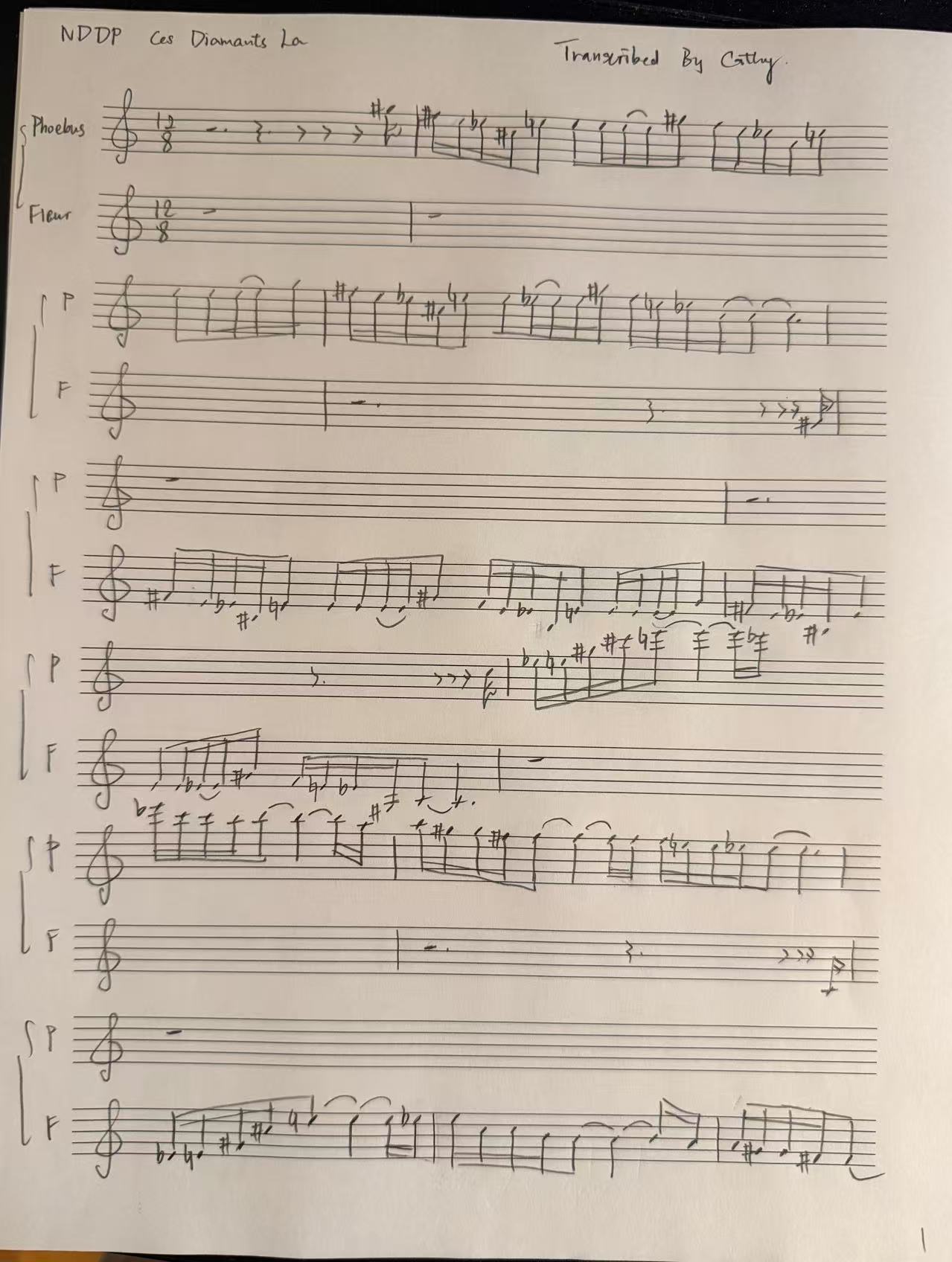 Ces diamants-la transcription page 1